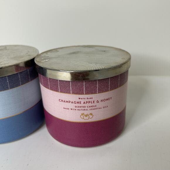 Bath & Body Works Large 14.5oz Candle Lakeside Morning & Champagne Apple Honey - Picture 3 of 7